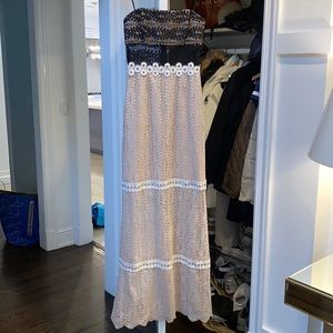 Allen schwartz strapless dress